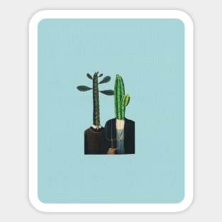American Gothic Cactus Head Sticker